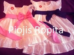 Vestidos Blanco con lazo a eleccion Brodery para fiesta - comprar online