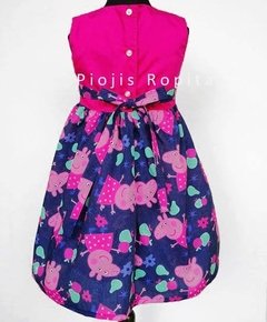 Vestido peppa pig en fucsia para fiesta cumpleaños en internet