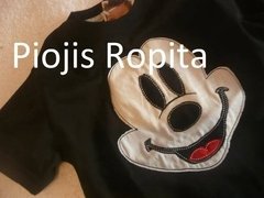 Remera manga corta Con Aplique Bordado Mickey