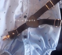 Set Fiesta Cumpleaños body camisa bermuda gabardina negra y tiradores en internet