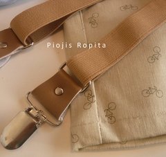 Set Traje bautismo saco blazer body camisa bermuda zapatos moños y tiradores - Piojis Ropita Importada