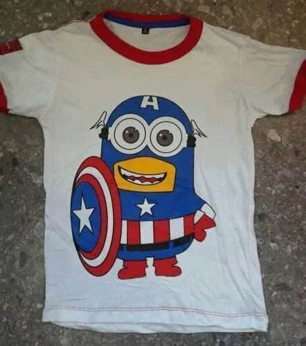Remera manga corta Capitan America Minion