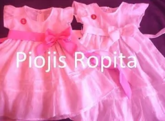 Vestidos Blanco con lazo a eleccion Brodery Fiesta Bautismo - tienda online