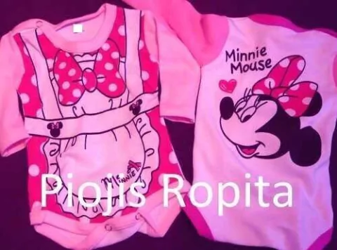 Body Disfraz Minnie Rosa Manga Larga