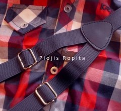 Set fiesta cumpleaños body camisa pantalon jean y tiradores - tienda online