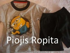 Set Conjunto Minion Remera Y Bermuda