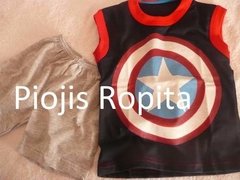 Set difraz Pijama Capitan America Musculosa Short