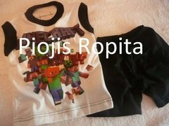 Set Pijama Minecraft Remera Y Bermuda