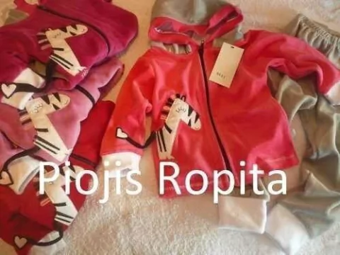 Set Plush de Campera Bordada con aplique de Cebra y Pantalón