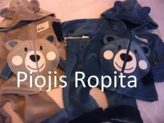 Sets Conjuntos Plush con Capucha de Oso Bordado - Bebe - POR MAYOR
