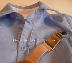 Set fiesta Body Camisa Bermuda de jean y Tiradores - comprar online