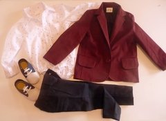 Set conjunto traje bautismo body camisa pantalon blazer saco y zapatos - tienda online