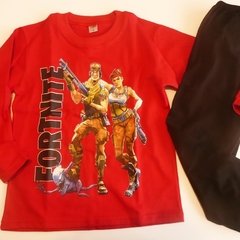 Remera manga larga roja Fortnite