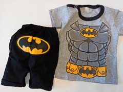 Set Disfraz Batman liga de la justicia short y remera 100% algodon - Piojis Ropita Importada