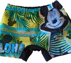 Malla mickey mouse hawaiano tipo disney traje de baño con filtro UV50