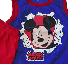 Set conjunto mickey mouse tipo disney remera musculosa y short bermuda - comprar online