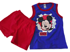 Set conjunto mickey mouse tipo disney remera musculosa y short bermuda en internet