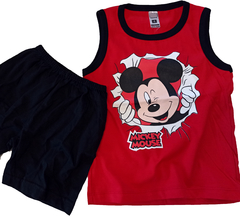 Set conjunto mickey mouse tipo disney remera musculosa y short bermuda
