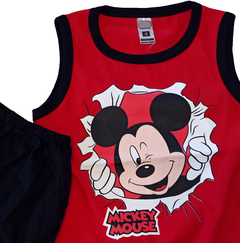 Set conjunto mickey mouse tipo disney remera musculosa y short bermuda - comprar online