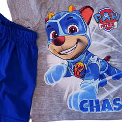 Set conjunto paw patrol patrulla canina chase remera manga corta y short bermuda - comprar online