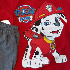 Set conjunto paw patrol patrulla canina  remera manga corta y short bermuda - comprar online