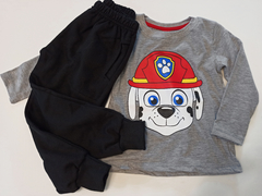 Imagen de Set conjunto marshall paw patrol patrulla canina remera gris y pantalon pijama unisex