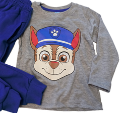 Set conjunto chase paw patrol patrulla canina remera gris y pantalon pijama unisex en internet