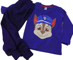 Set conjunto chase paw patrol patrulla canina remera azul y pantalon pijama - tienda online