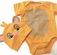 Set disfraz Simba Rey Leon body manga corta y gorro con orejas t disney