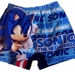 Malla Sonic videojuego con filtro uv50 anticloro Traje de baño sunga varon