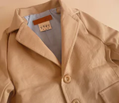 Set conjunto traje bautismo saco blazer y pantalon beige - comprar online