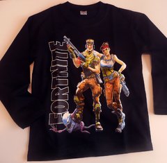 Remera manga larga negra Fortnite
