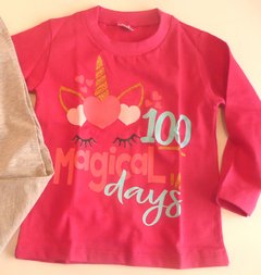 Set conjunto unicornio remera manga larga y pantalon pijama - comprar online