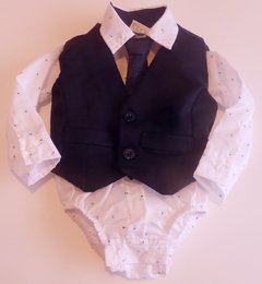 Set para Bautismo fiesta body camisa chaleco corbata