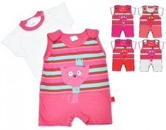 Set conjunto enterito con gatita princesa bordada y remera blanca