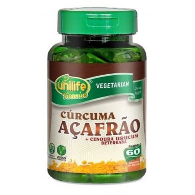 Curcuma (Açafrão) - 60 Caps - 500mg - Unilife