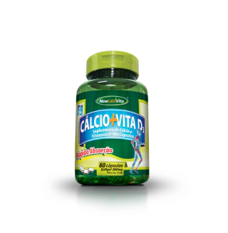 Cálcio + Vita D3 (Suplemento de Cálcio e Vitamina D3) - 60 Cáps - 860mg (New Labs Vita)