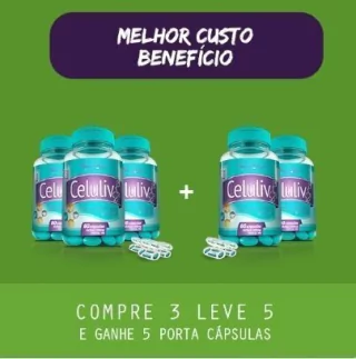 COMPRE 3 CELULIV CÁPS. LEVE 5 + 5 PORTA CÁPSULA GRÁTIS+FRETE GRÁTIS