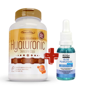 Kit Ácido Hialurônico 60 Cáps + Sérum Facial 30ml