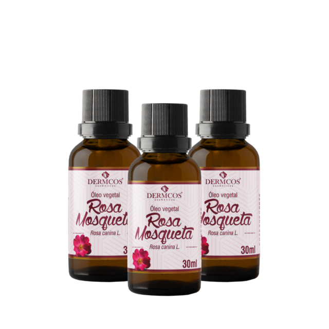 KIT 3 ÓLEO DE ROSA MOSQUETA - 30ML (MELCOPROL)