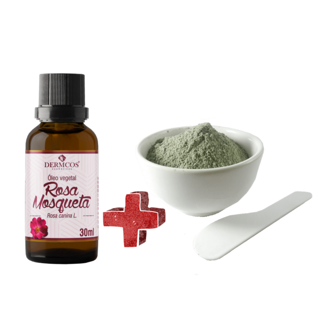 Óleo De Rosa Mosqueta Manchas + Argila Verde Estética Facial