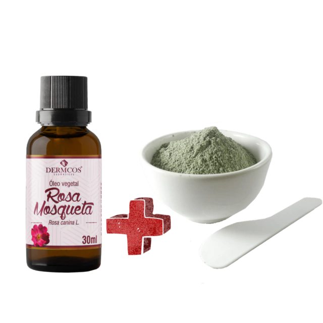 Óleo De Rosa Mosqueta Manchas + Argila Verde Estética Facial