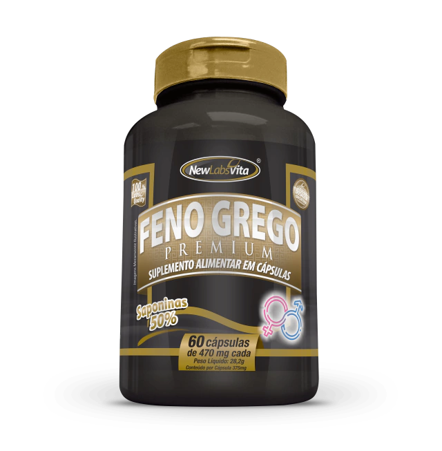 FENO GREGO PREMIUM - 375mg – 60 Cápsulas (New Labs Vita)