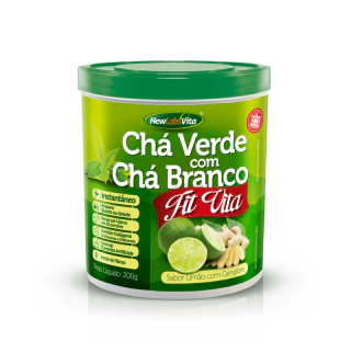 Chá Verde & Chá Branco - Sabor Limão com Gengibre - Fit Vita - 200g (New Labs Vita)