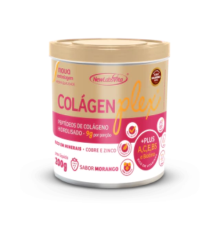 Colágeno Hidrolisado ColágenPlex - Sabor Morango - 200g (New Labs Vita)