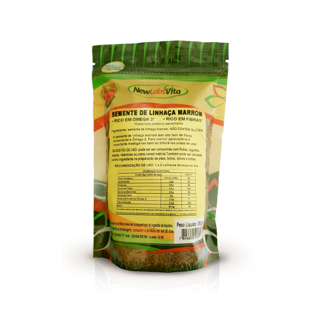 Semente de Linhaça Marrom - 350g (New Labs Vita)