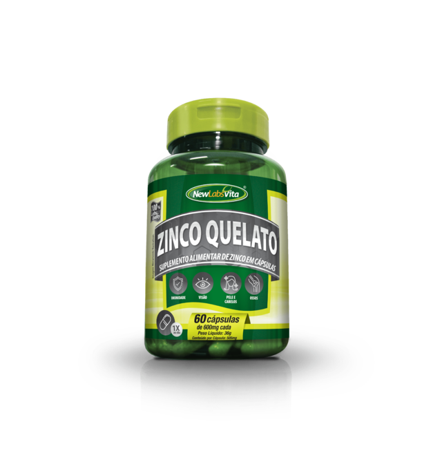 ZINCO QUELATO - 60 CÁPS (NEW LABS VITA)
