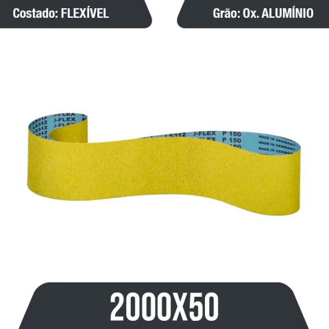 Cinta de Lixa Óxido de Alumínio Flexível 2000 x 50 mm - Klingspor