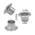 Ilhos de Aluminio Claro 01 - 50 Unidades