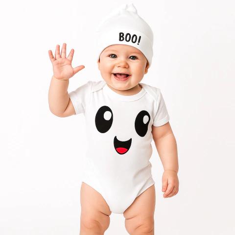 Set Body + Gorrito Halloween Fantasma - comprar online
